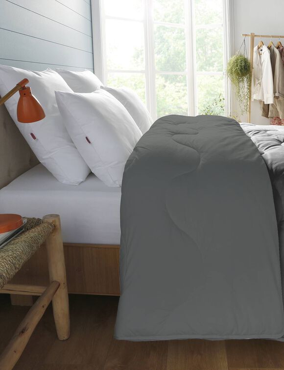 Couette Dodo® Velours anti-acariens 350 g/m²  (gris anthracite)