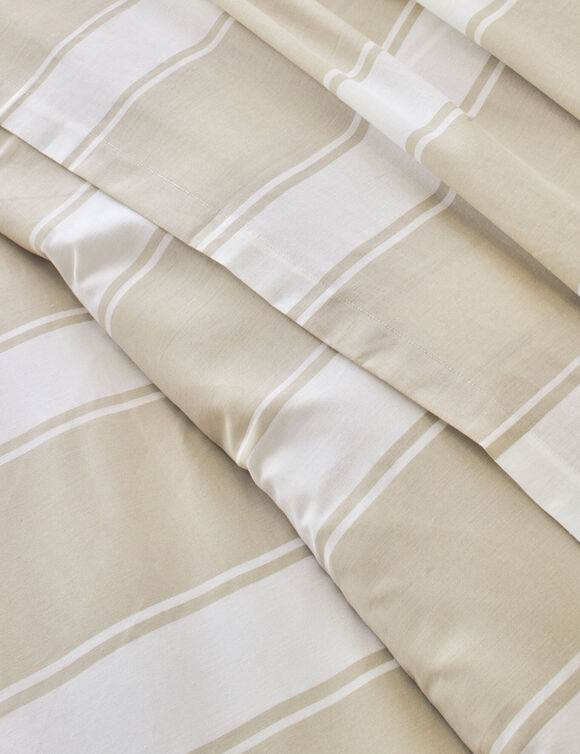 Linge de lit Transat en coton imprim&eacute;  (beige)