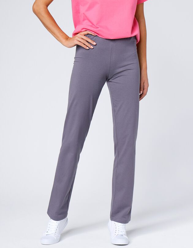Pantalon droit en coton bio, éco-responsable (anthracite)