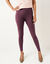 Legging met elastische tailleband - set van 2 (donkerpruim / zwart)