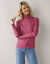 Sous-pull col roulé coton stretch uni (prune)
