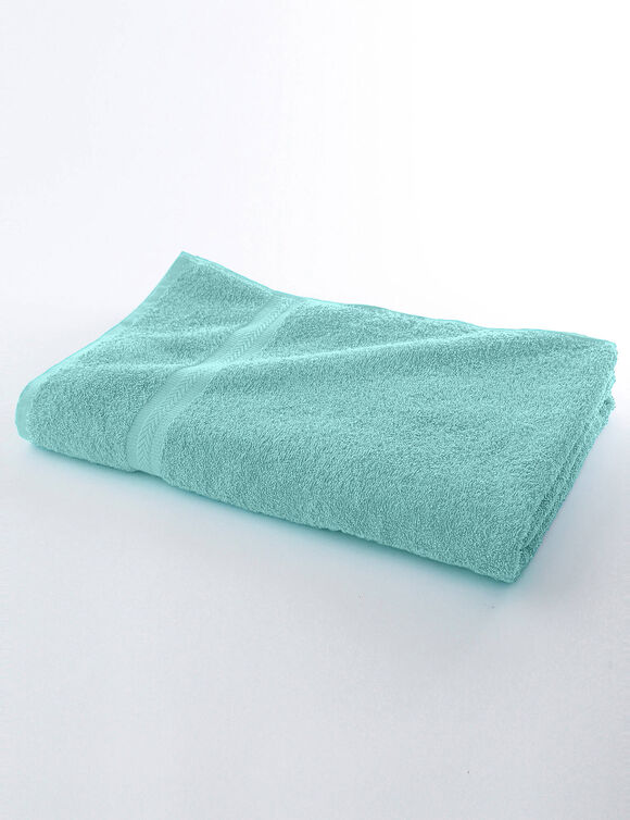 Collection serviettes de bain unies 420 g/m2 confort moelleux (vert d'eau)