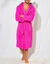Peignoir mixte adulte col capuche éponge bouclette (fuchsia)