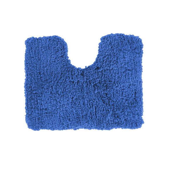 Tapis de bain uni moelleux microfibre (bleu dur)