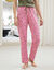Pyjamabroek met bloemenprint "Bohème" (Indisch roze / kaki)
