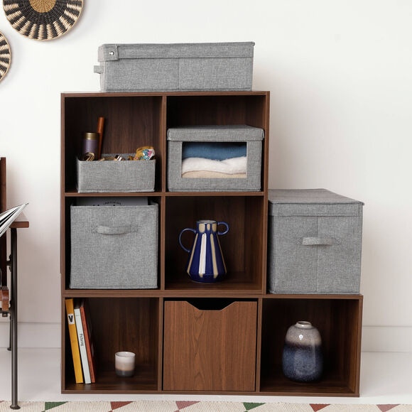 Cube de rangement pliable gris (gris)