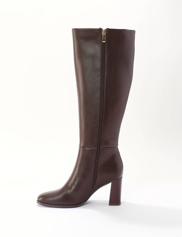 Bottes hautes &agrave; talon (chocolat)