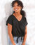 T-shirt in marinestijl (zwart)