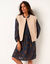 Mouwloos jasje, lusjestricot (beige)