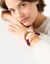 Bracelet "tubes" élastiqué - lot de 2 (prune / rose)