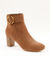 Boots in splitleer met gesp opzij (karamel)