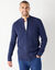 Vest met hoge kraag, ritssluiting en gedraaide steken (marine)