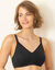 Soutien-gorge forme embo&icirc;tante sans armatures coton stretch et dentelle  - lot de 2 (blanc + noir)