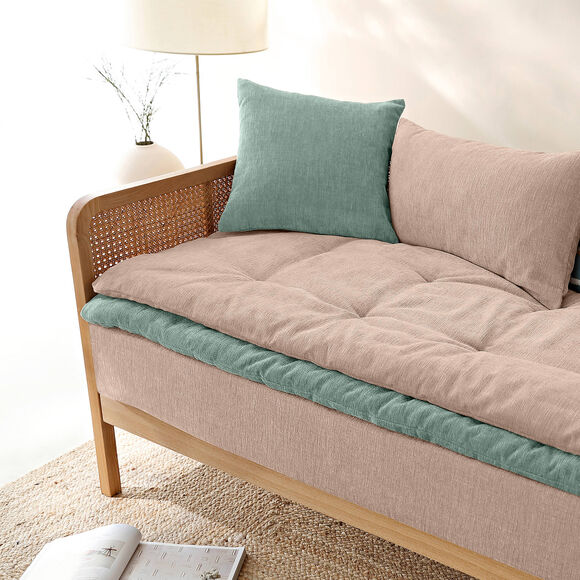 Long coussin de canapé chenille (taupe)