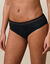 Paia microvezel en tule plumetis effect midi slip - set van 2 (zwart)