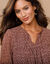Robe en voile imprimé (chocolat / beige)