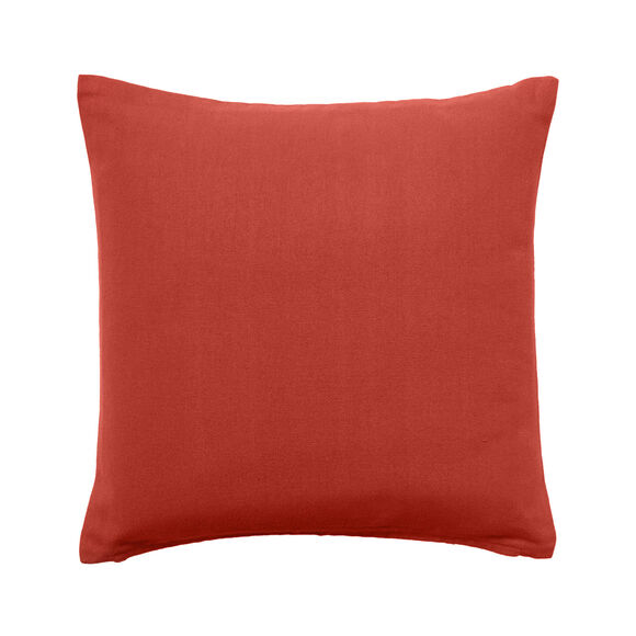 Housse de coussin unie bachette - lot de 2 (terracotta)