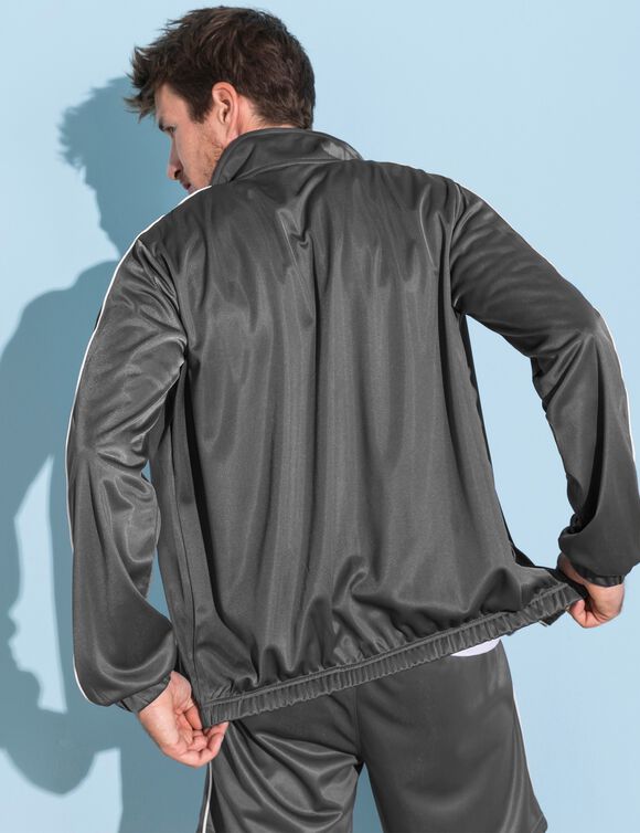 Veste sport microfibre zippée (gris)