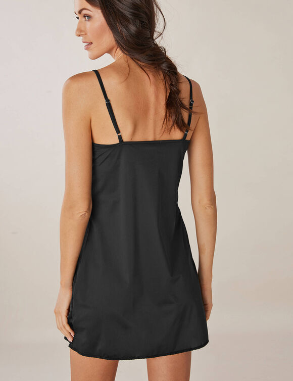 Fond de robe extensible maille microfibre (noir)