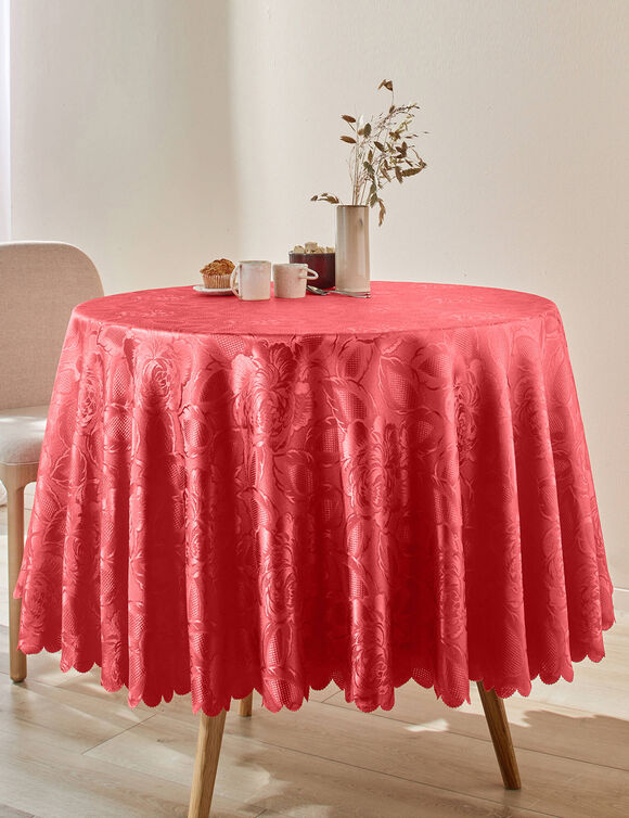 Jacquard tafellaken in damast (tomette)