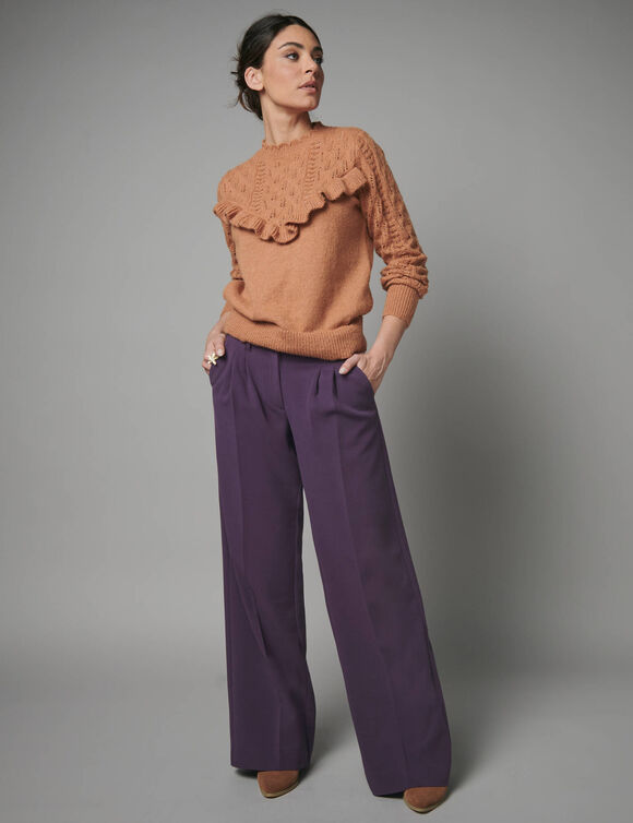 Pull volant&eacute; (noisette)