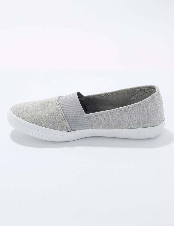 Ballerines textile élastiquées (gris)