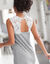 Nuisette dos macramé - jersey coton (gris)