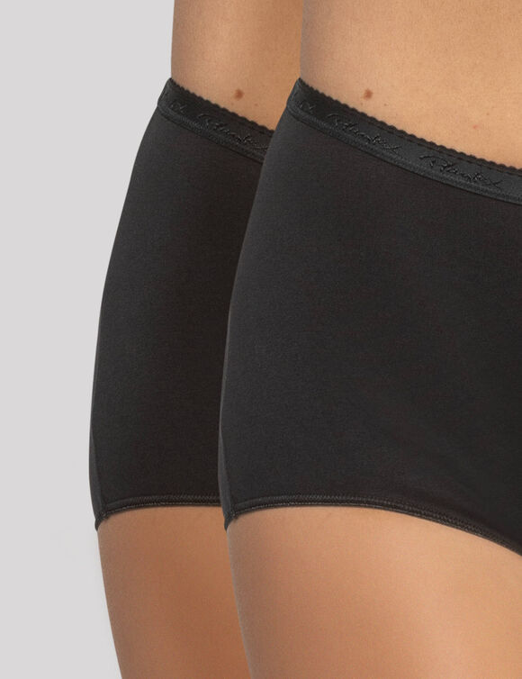 Culotte coton biologique forme maxi - lot de 2 (noir)