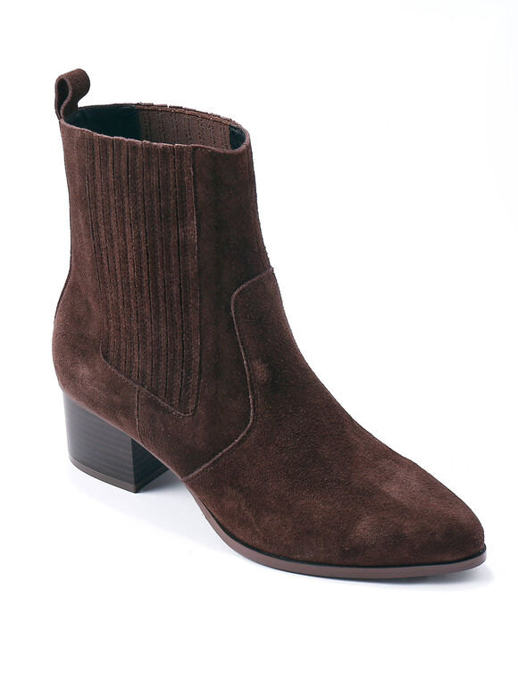 Westernlaarzen, leer (chocolade)