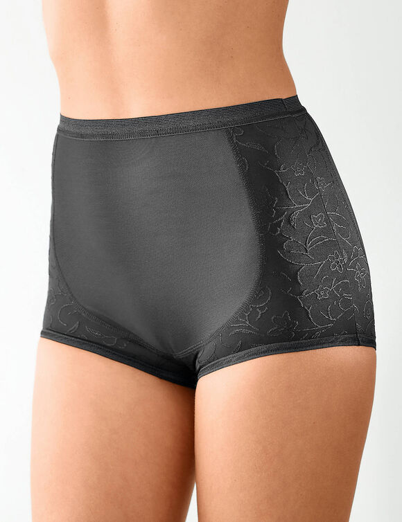 Broekje met dubbel effect - gematigde steun (zwart)