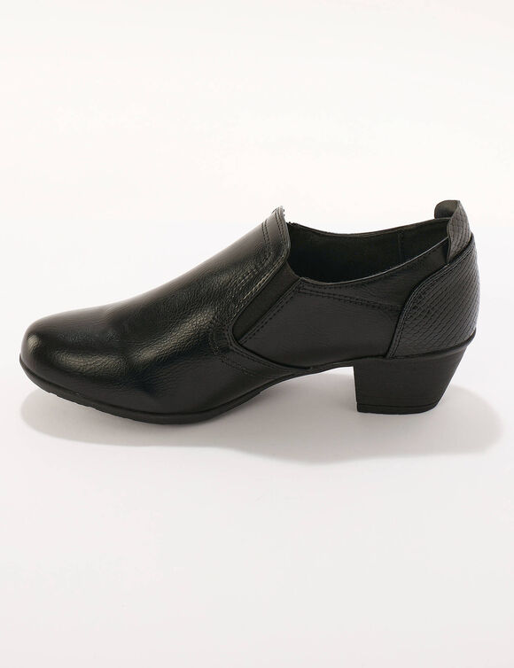 Chaussures trotteur fantaisie zippées - largeur confort (noir)