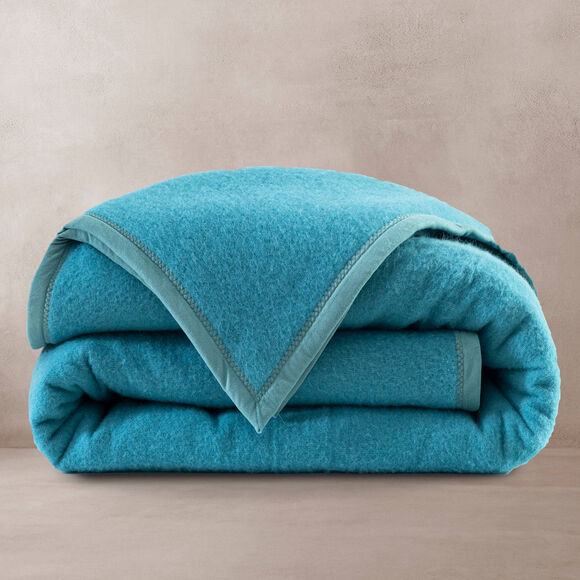 Deken van 100% merinoschapenwol (celadon)