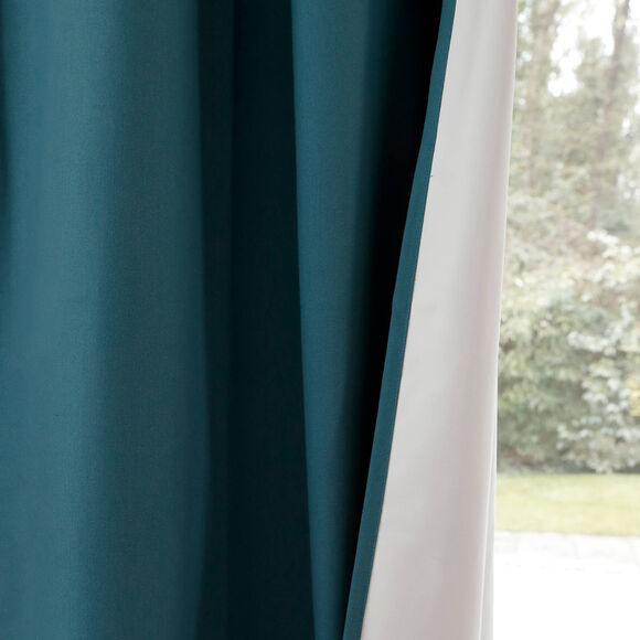 Verduisterend gordijn met bies (blauw)