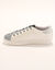 Sneakers met veters en goudkleurige bliksemschicht - glittereffect (wit / zilverkleurig)