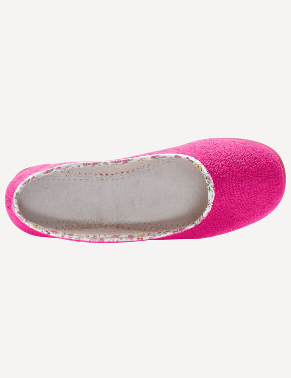 Ballerine d'intérieur éponge unie (fuchsia)