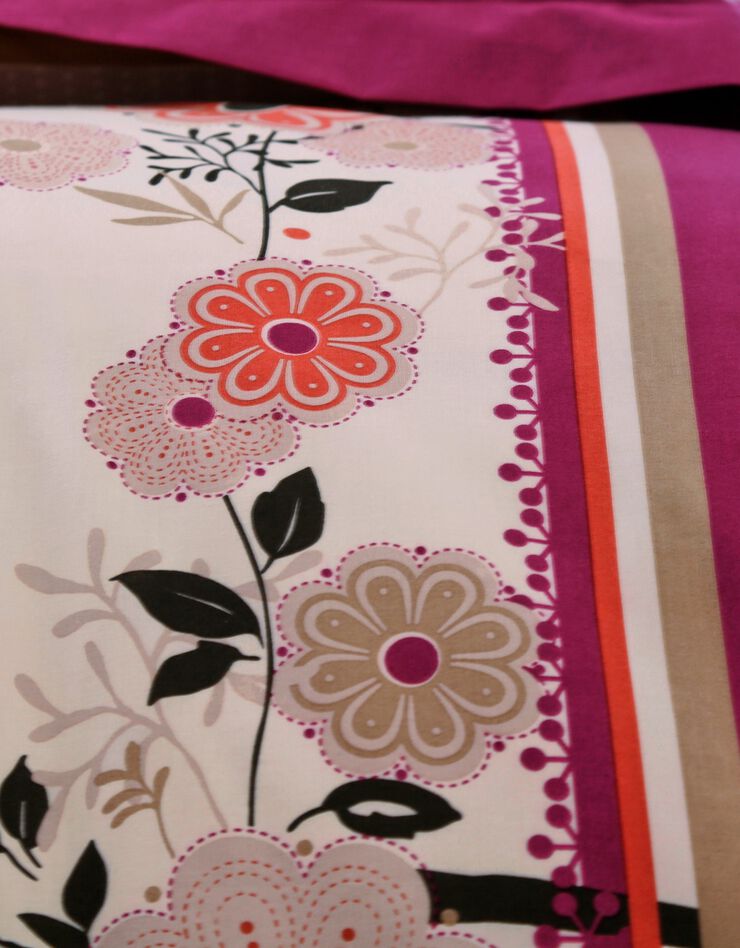 Linge de lit Chouette coton (prune)