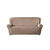 Effen rekbare hoes voor fauteuil en zitbank met armleuningen (taupe)