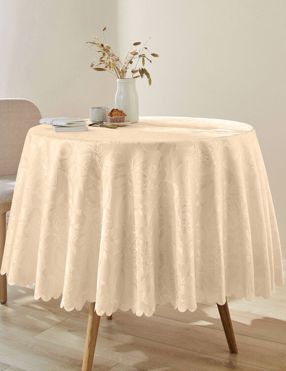 Nappe jacquard damassé (vanille)