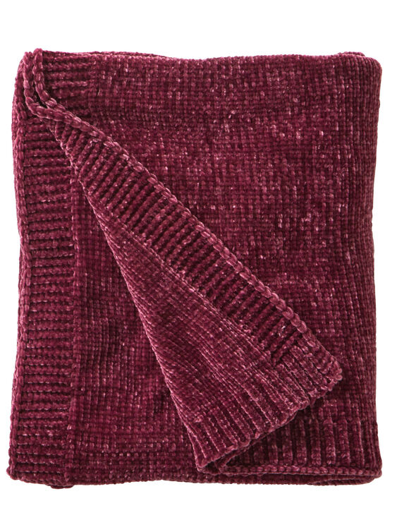 Plaid chenille (figue)