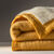 Couverture bicolore pure laine 800 g/m² (miel)