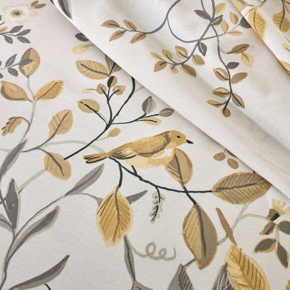 Linge de lit M&eacute;lodie imprim&eacute; - coton 57 fils/cm&sup2; (beige)
