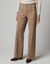 Ruime broek met gestikte plooien (beige)