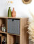 Cube de rangement pliable, tissage fantaisie (noir)