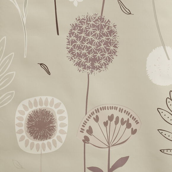 Nappe toile cir&eacute;e imprim&eacute; pissenlits (taupe)
