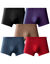 Effen shorty met elastische, overtrokken tailleband - set van 5 (rood + blauw + zwart)