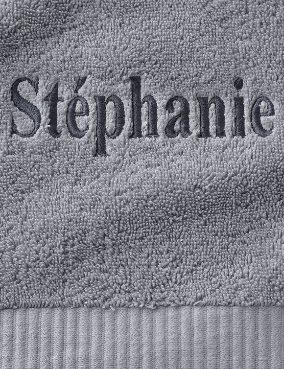 Collection serviettes de bain 640 g/m2 personnalisables confort extra moelleux (gris)
