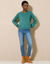 Trui met ronde hals, pointelletricot met mohairtouch (celadon)
