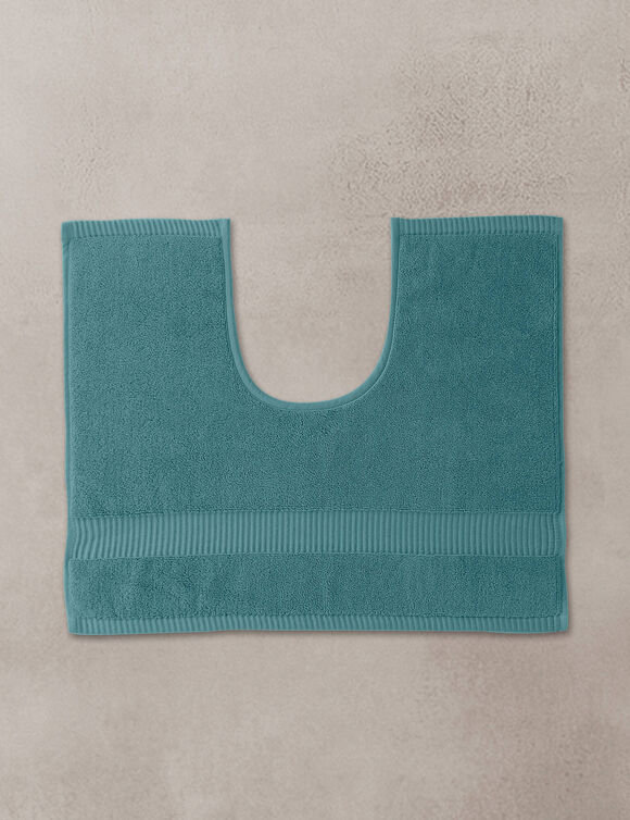 Tapis de bain &eacute;ponge liteau reli&eacute;f&eacute; confort premium (bleu gris&eacute;)
