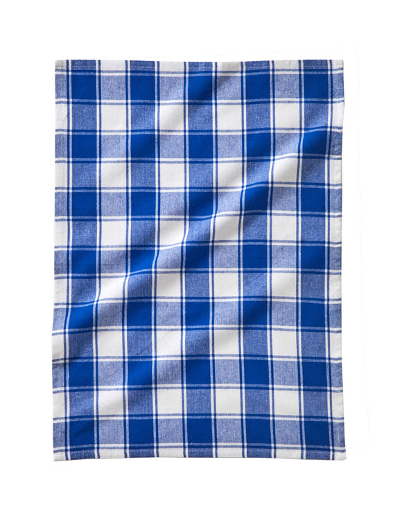 Katoenen droogdoek met ingeweven ruiten - set van 3 (blauw)