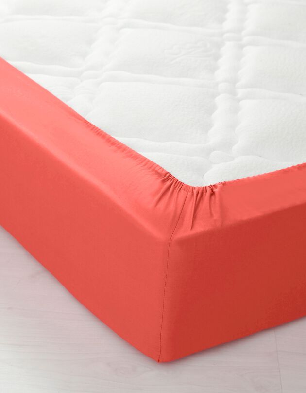 Drap-housse uni coton bonnet 32 cm (grenadine)